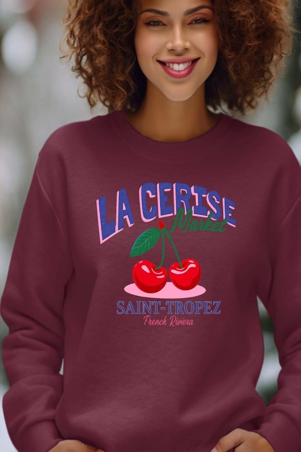 Sweat Col Rond Femme en Gros | Cerise Market
