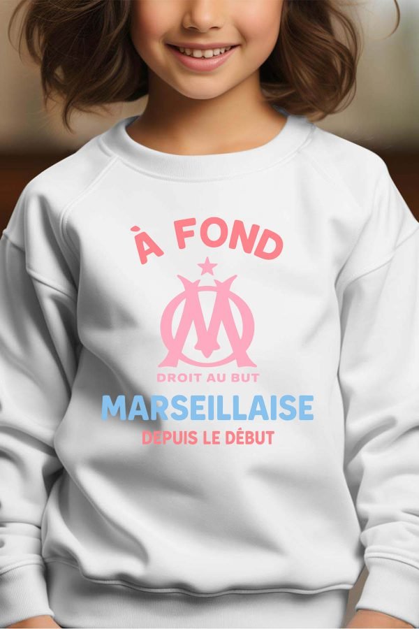 Sweat Col Rond Fille en Gros | À fond marseillaise