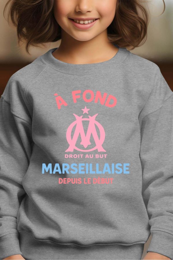 Sweat Col Rond Fille en Gros | À fond marseillaise