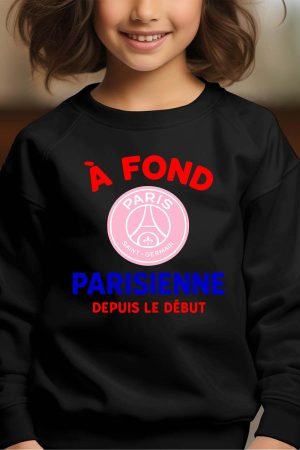 Sweat Col Rond Fille en Gros | À fond parisienne