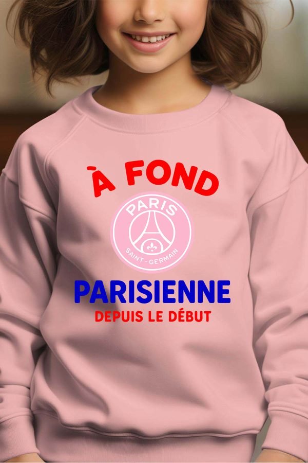 Sweat Col Rond Fille en Gros | À fond parisienne