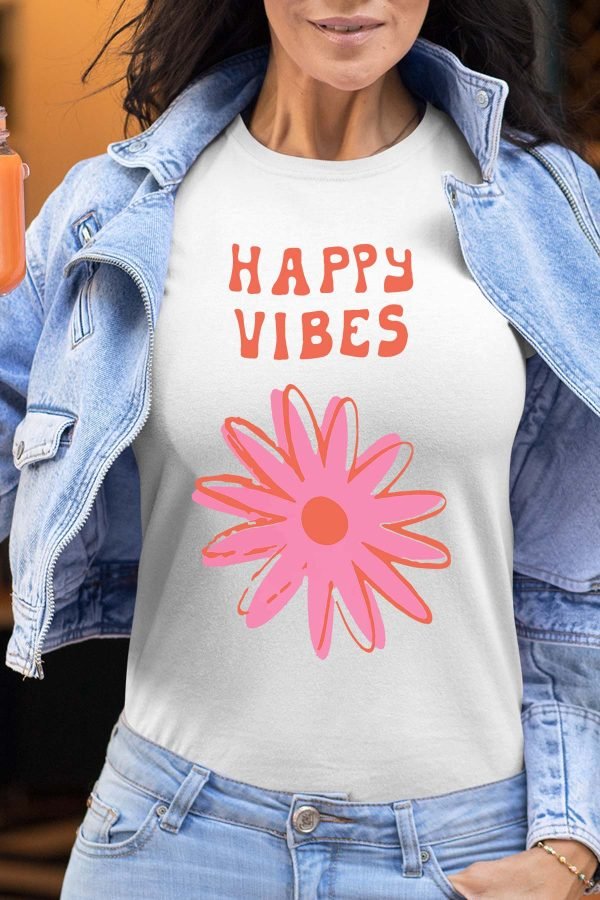 happy vibes fleur - Tshirt Femme