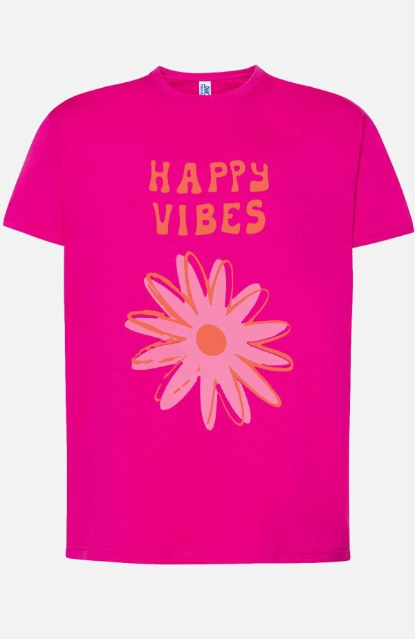 T-shirt Fille en Gros | Happy vibes fleur