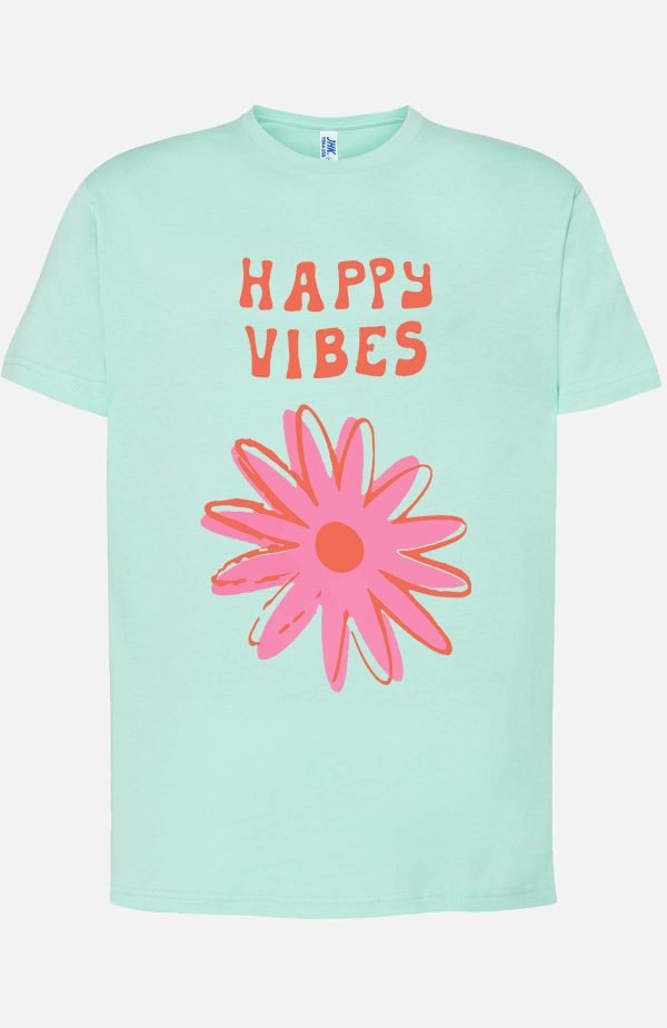 T-shirt Fille en Gros | Happy vibes fleur