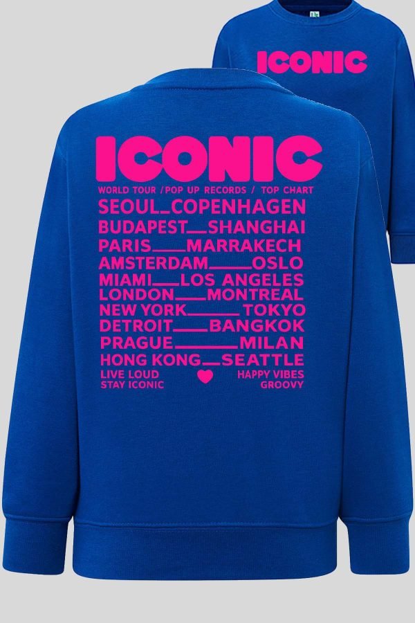 Sweat Col Rond Femme en Gros | Iconic Fluo Rose