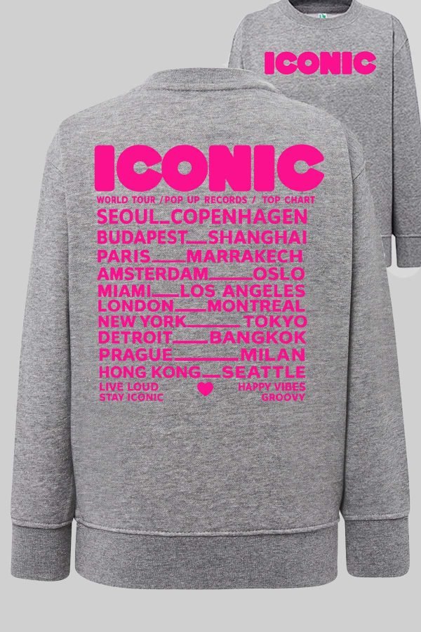 Sweat Col Rond Femme en Gros | Iconic Fluo Rose