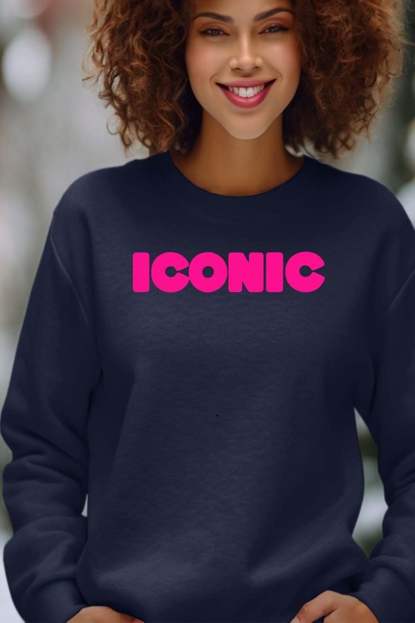 Sweat Col Rond Femme en Gros | Iconic Fluo Rose