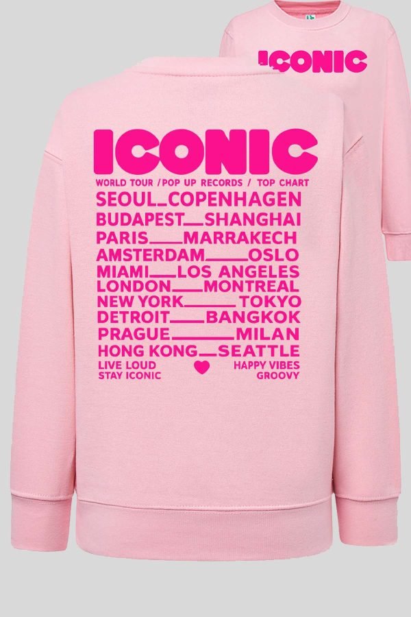 Sweat Col Rond Femme en Gros | Iconic Fluo Rose