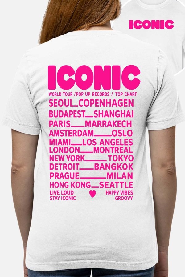 Iconic Fluo Rose - Tshirt Femme