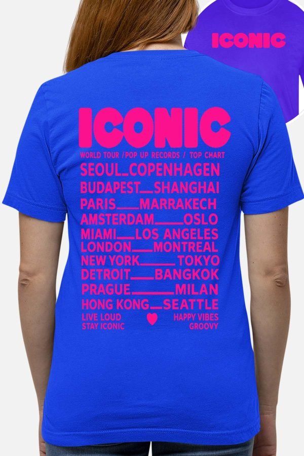 Iconic Fluo Rose - Tshirt Femme