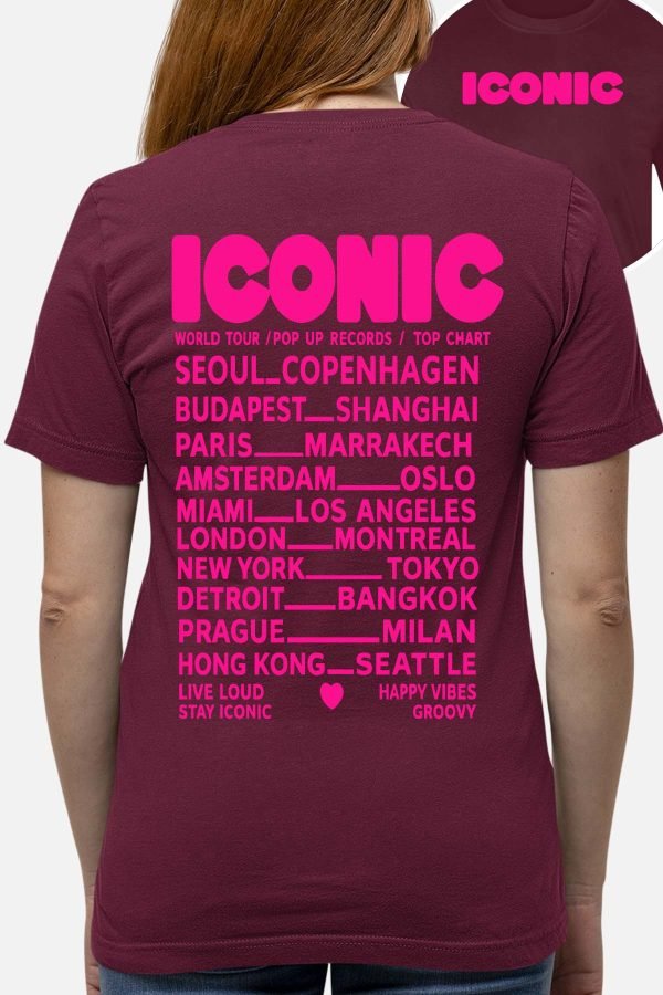 Iconic Fluo Rose - Tshirt Femme