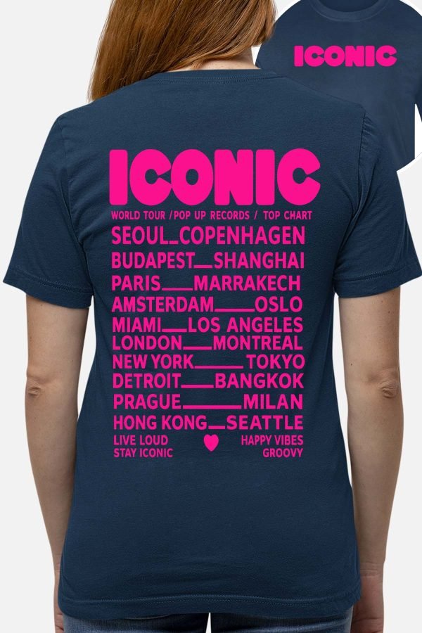 Iconic Fluo Rose - Tshirt Femme