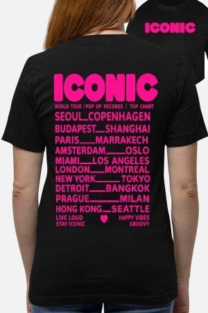 Iconic Fluo Rose - Tshirt Femme