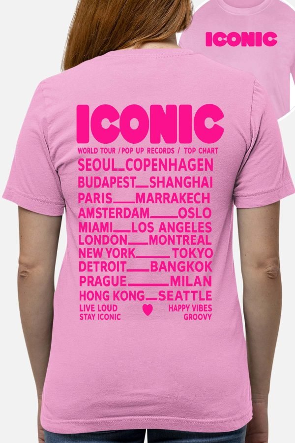 Iconic Fluo Rose - Tshirt Femme