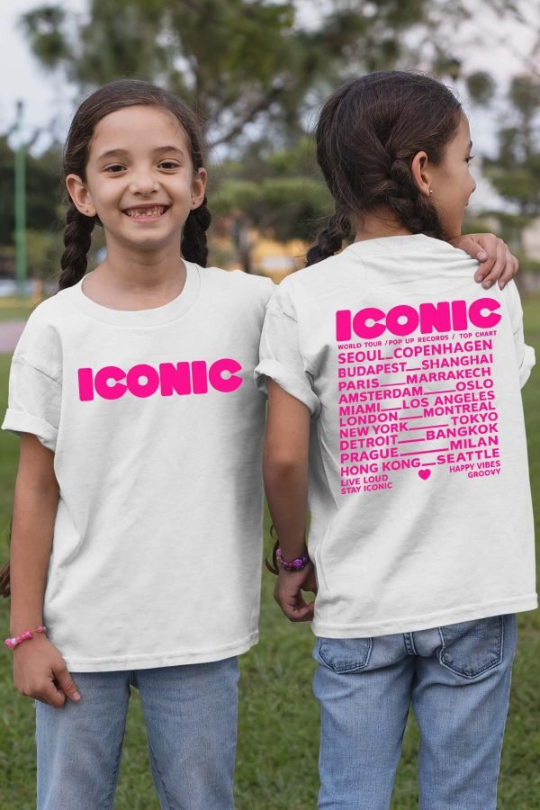 T-shirt Fille en Gros | Iconic Fluo Rose