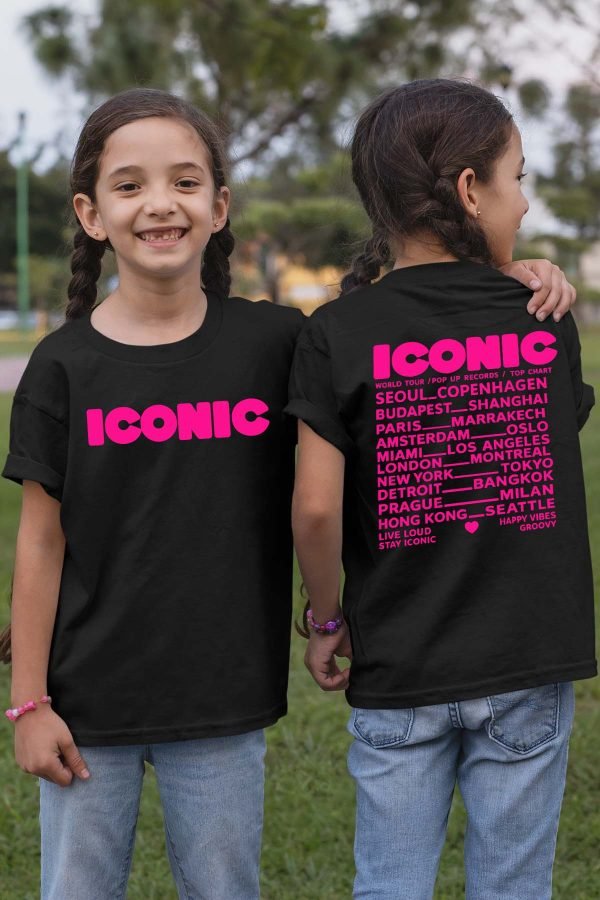 T-shirt Fille en Gros | Iconic Fluo Rose