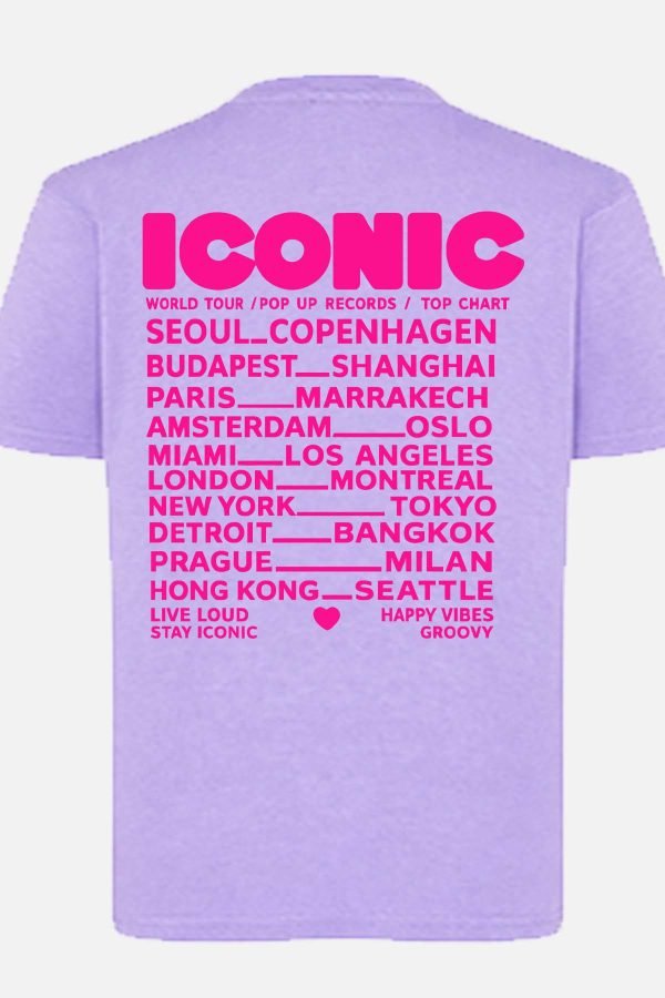 Iconic Fluo Rose - Tshirt Femme