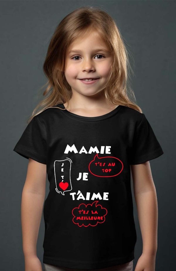 T-shirt Fille en Gros | Mamie je t'aime t'es la meilleure