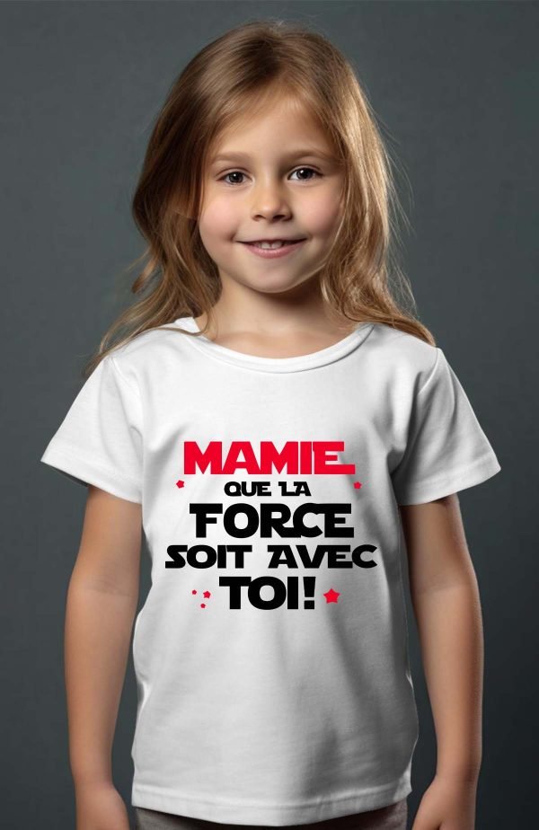 T-shirt Fille en Gros | Mamie que la force soit avec toi