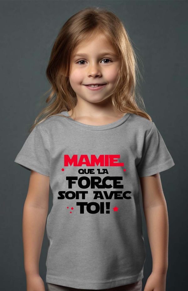 T-shirt Fille en Gros | Mamie que la force soit avec toi