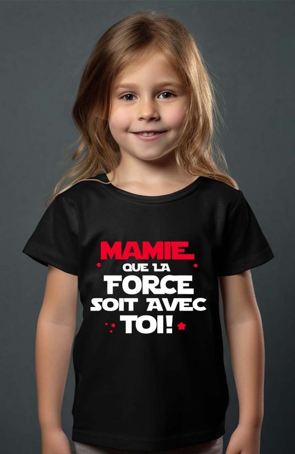 T-shirt Fille en Gros | Mamie que la force soit avec toi