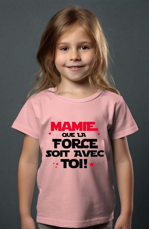 T-shirt Fille en Gros | Mamie que la force soit avec toi