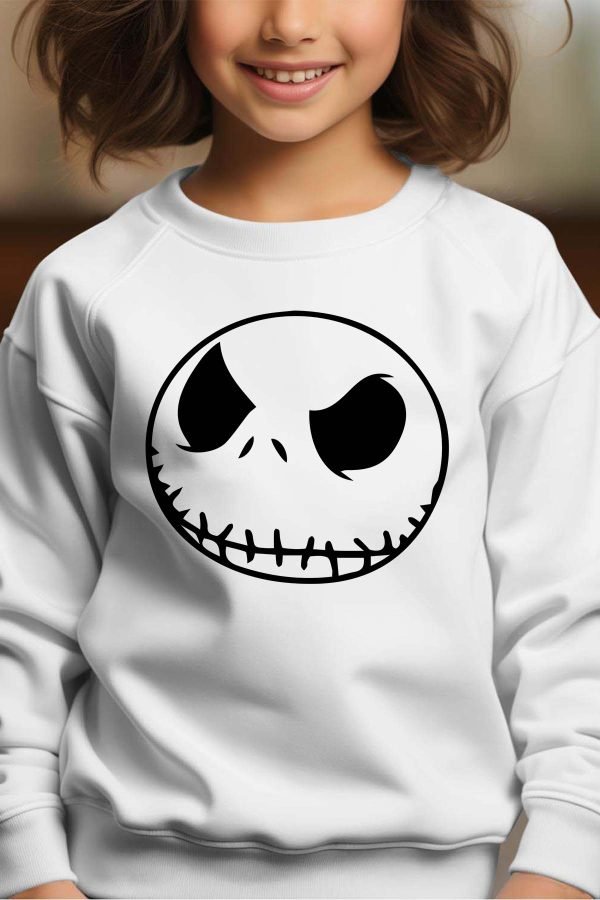 Sweat Col Rond Fille en Gros | Nightmare Tête