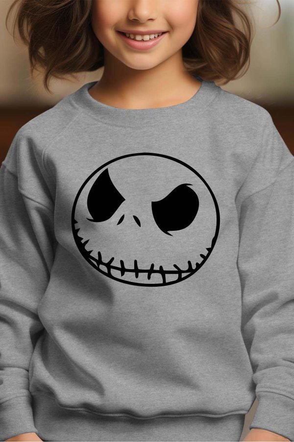 Sweat Col Rond Fille en Gros | Nightmare Tête