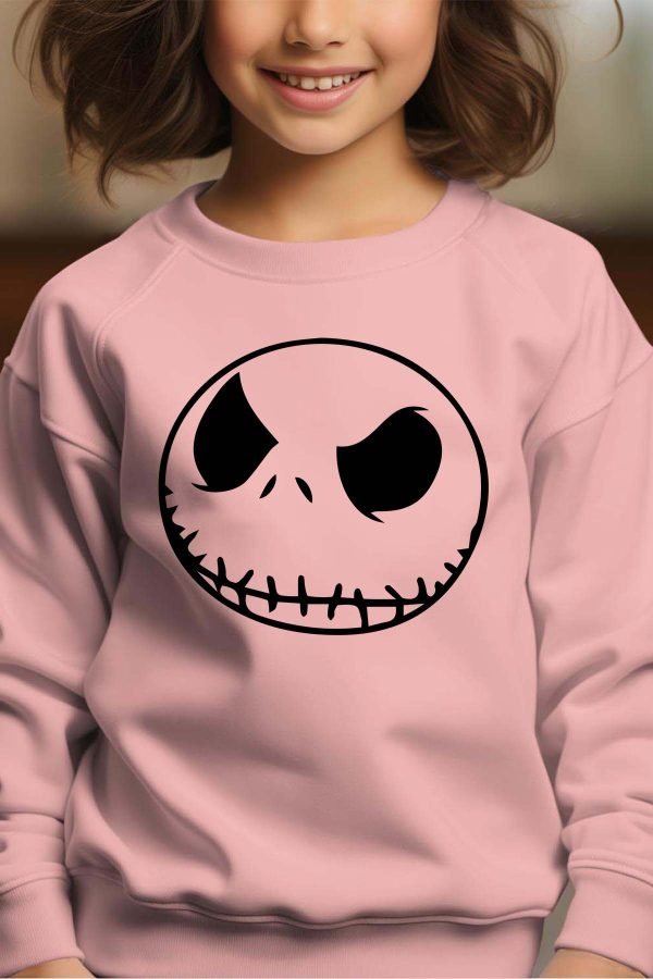 Sweat Col Rond Fille en Gros | Nightmare Tête