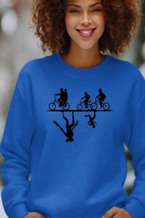 ombre strangers – Sweat Col Rond Femme – Bleu Roi