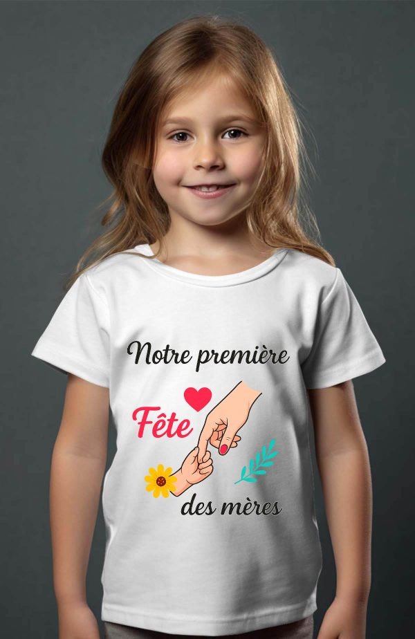 T-shirt Fille en Gros | Notre première fête des mères