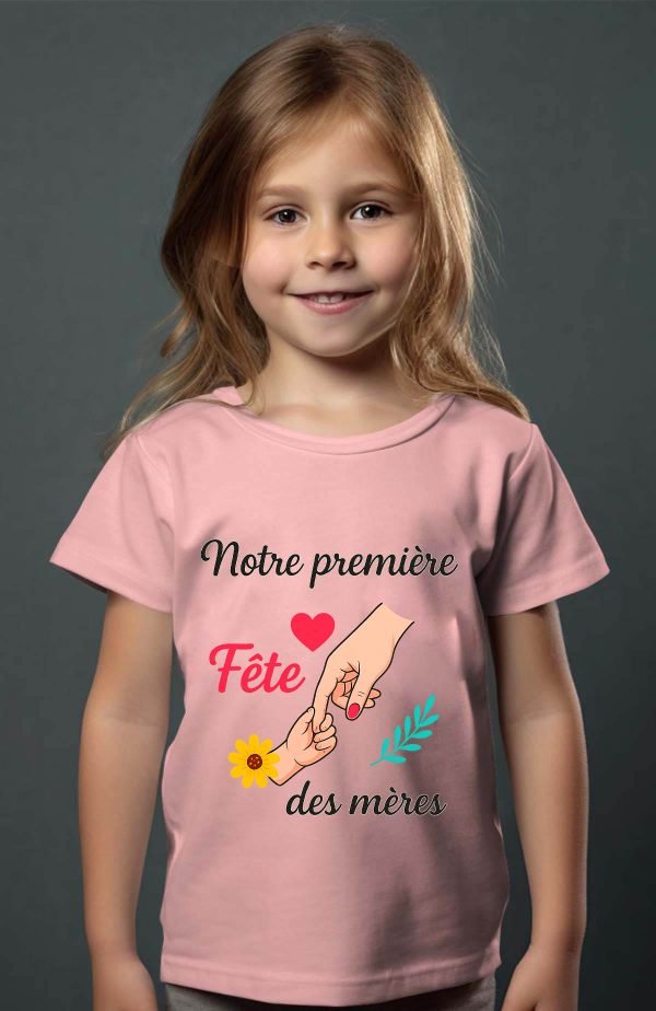 T-shirt Fille en Gros | Notre première fête des mères