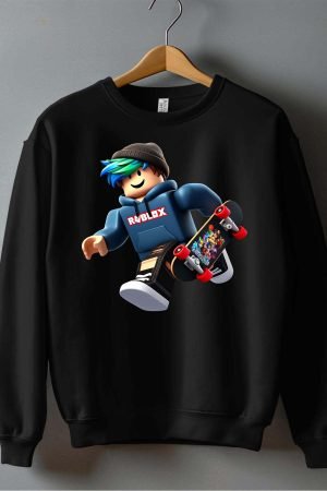 rob bonnet – Sweat Col Rond Garçon – Noir