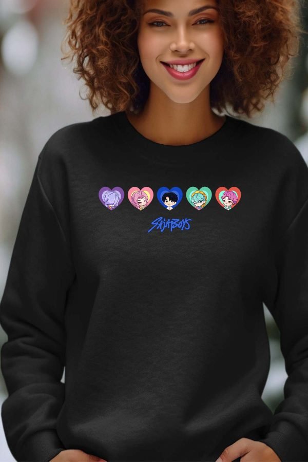 Sweat Col Rond Femme en Gros | Sajaboys coeur V2