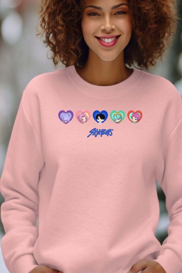 Sweat Col Rond Femme en Gros | Sajaboys coeur V2