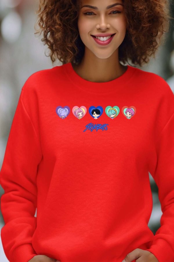 Sweat Col Rond Femme en Gros | Sajaboys coeur V2