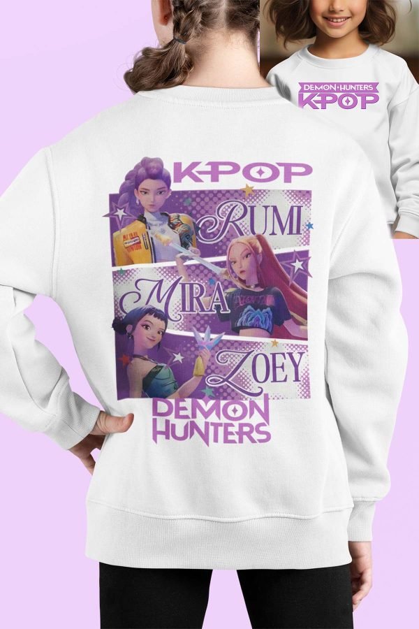 Sweat Col Rond Fille en Gros | trio Demon Hunter