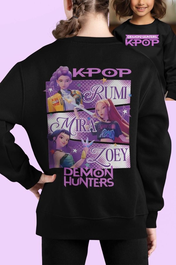 Sweat Col Rond Fille en Gros | trio Demon Hunter