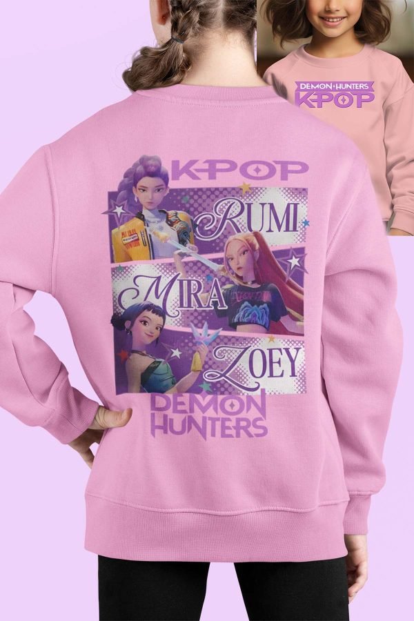 Sweat Col Rond Fille en Gros | trio Demon Hunter