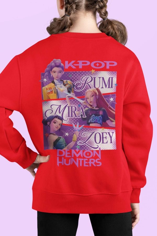 Sweat Col Rond Fille en Gros | trio Demon Hunter