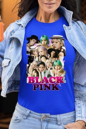 BLACKPINK 9 – Tshirt Femme – Bleu Roi