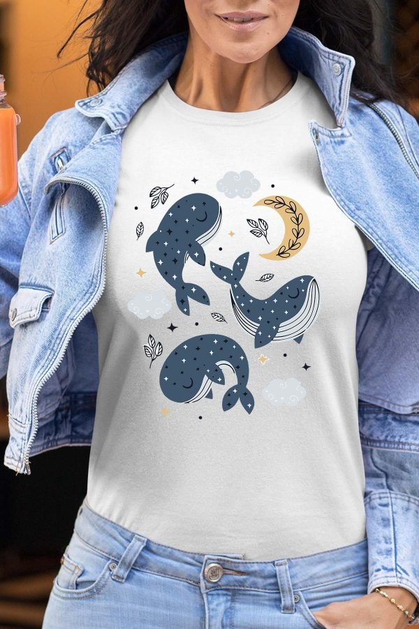 Baleine moon - Tshirt Femme