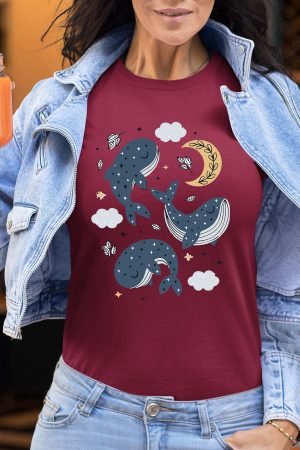 Baleine moon - Tshirt Femme