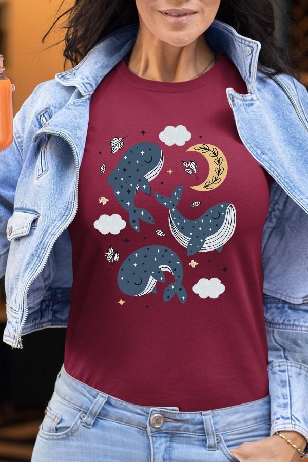 Baleine moon - Tshirt Femme