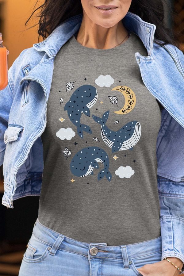 Baleine moon - Tshirt Femme
