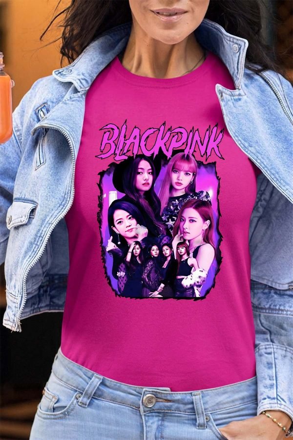Black pink Bootleg 01 - Tshirt Femme
