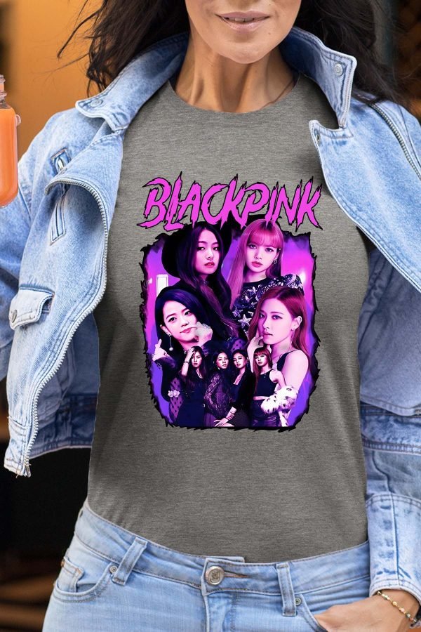 Black pink Bootleg 01 - Tshirt Femme