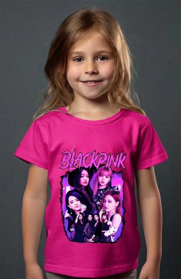 T-shirt Fille en Gros | Black pink Bootleg 01