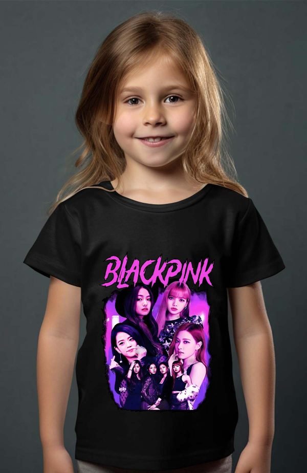 T-shirt Fille en Gros | Black pink Bootleg 01