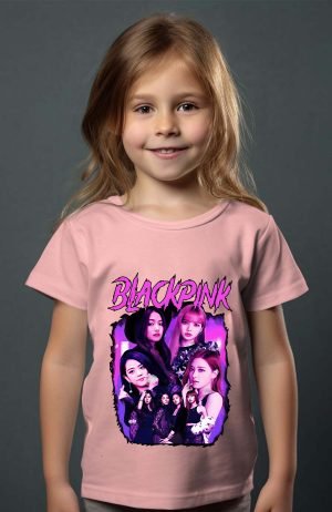 Black pink Bootleg 01 – Tshirt Fille – Rose